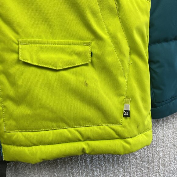 DC Downhill Boy XL (Men ~ S) DownInsulated Snowboard Puffer Jacket Blue / Green - Picture 6 of 16